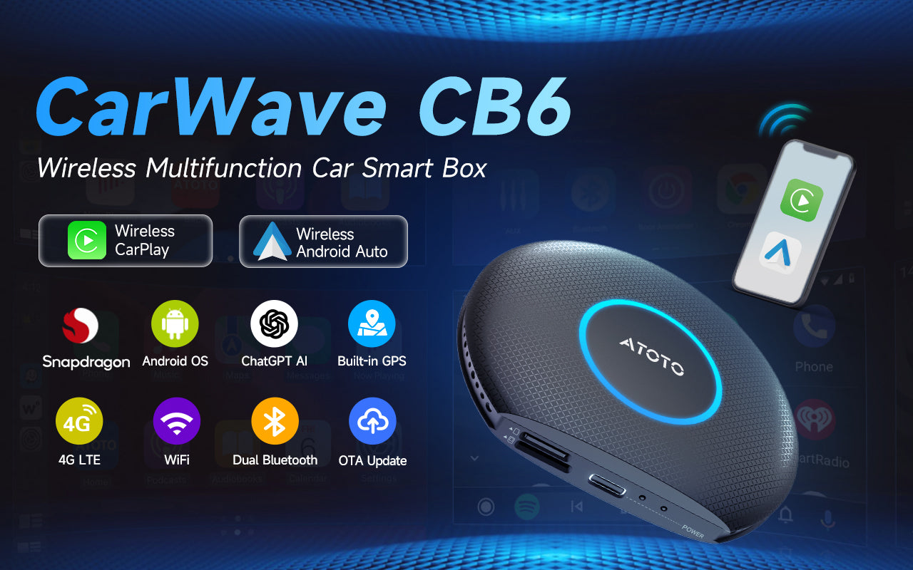 新品未使用】 CarWave Wireless ATOTO CB6 ATOTO CB6 CarWave, Wireless CarPlay Adapter