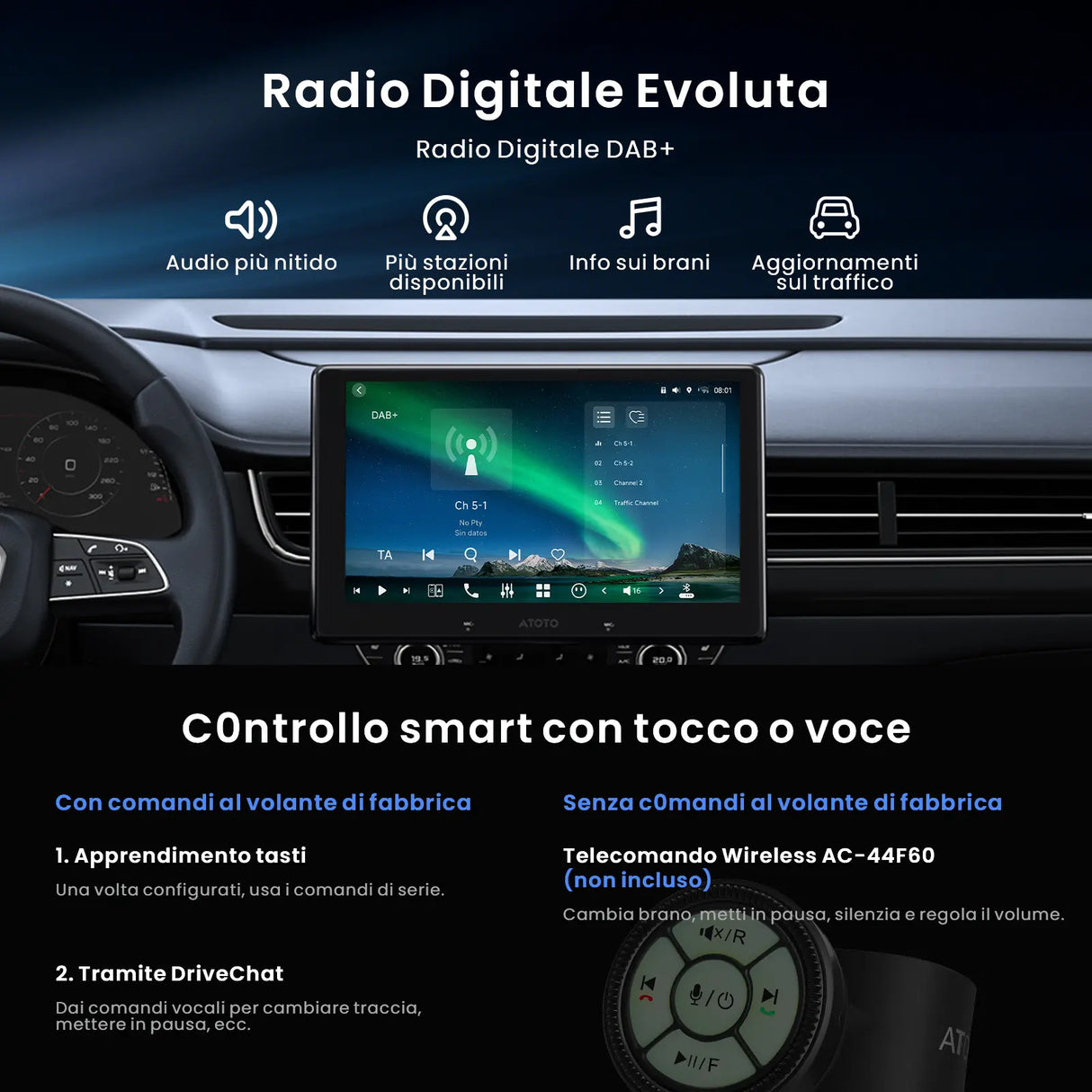 ATOTO X10G110E-R3 Car Stereo Android GPS 10" Radio 4G LTE AI Agent Front & Rear cameras
