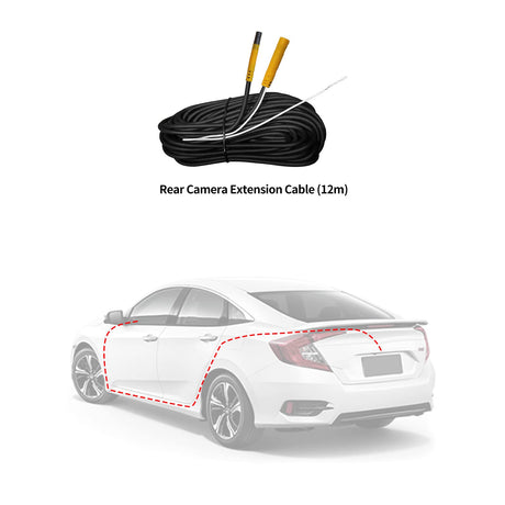 ATOTO AC-ECL01 Câble Extension Caméra Arrière 12m - Compatible ATOTO P8, Câble Longue Portée pour Autoradio Portable