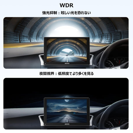 ATOTO AC-FCR02W HD 1080P フロントカメラ、150°広角&光抑制機能搭載、P9シリーズ専用互換モデル