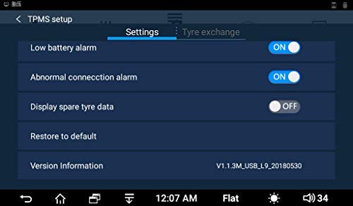 ATOTO AC-UTP1 USB TPMS Tire Pressure Monitoring System for ATOTO A5/A6/S8/X10 Head Unit (External Sensors)