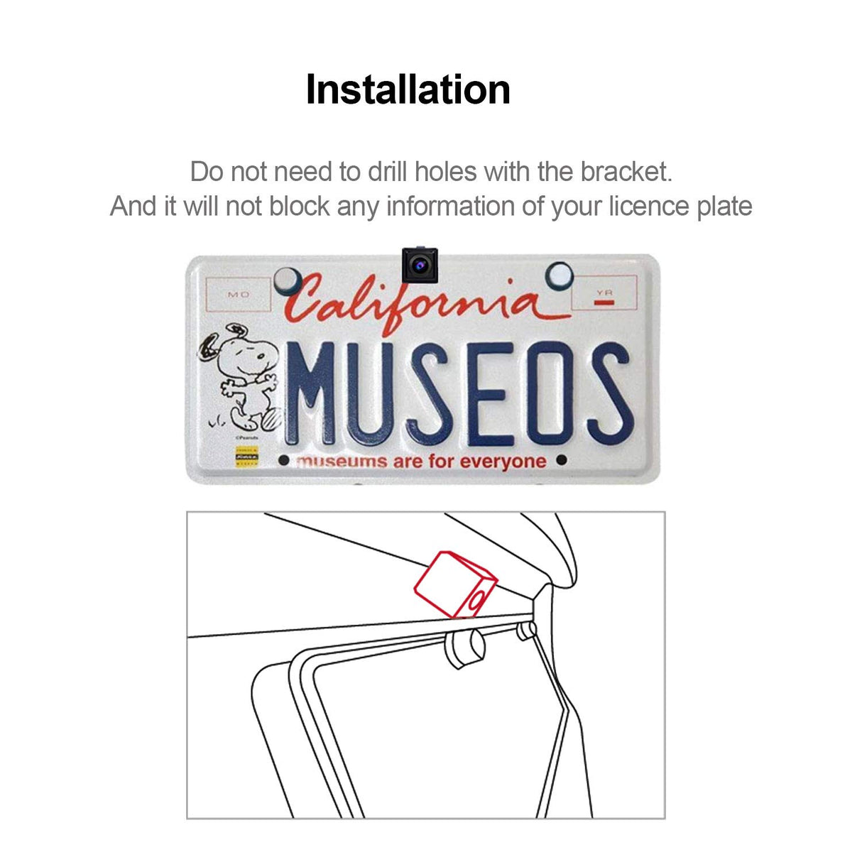 ATOTO AC-HD02LR Caméra de Recul 720P HD, Écran Rétroviseur en Direct, Vision Nocturne, Étanche IP69, Compatible ATOTO S8/F7/A6 KL/A6 PF