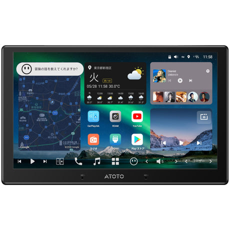 atoto x10 10インチ 2din QLEDディスプレイカーナビ