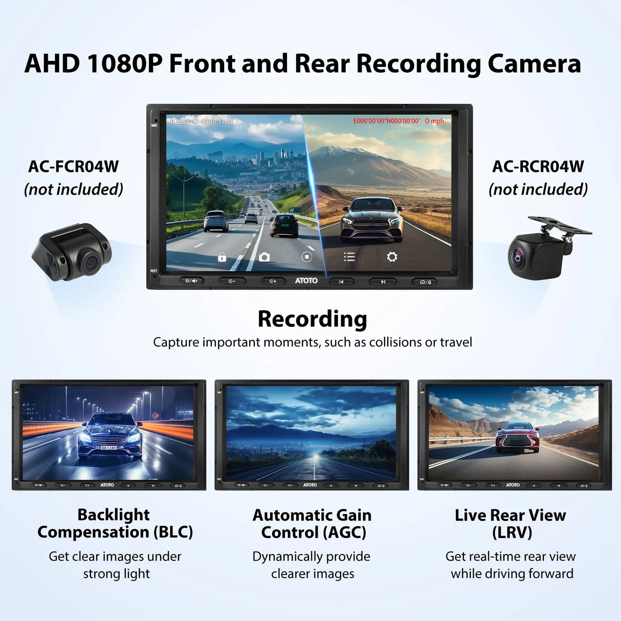 ATOTO S8G2C74MS 8-Core Android Double DIN Car Stereo, Built-in 4G LTE, 7 inch Wireless CarPlay& Android Auto, QLED Fully Laminated Touchscreen, WiFi/BT/USB Tethering, 4G+32G