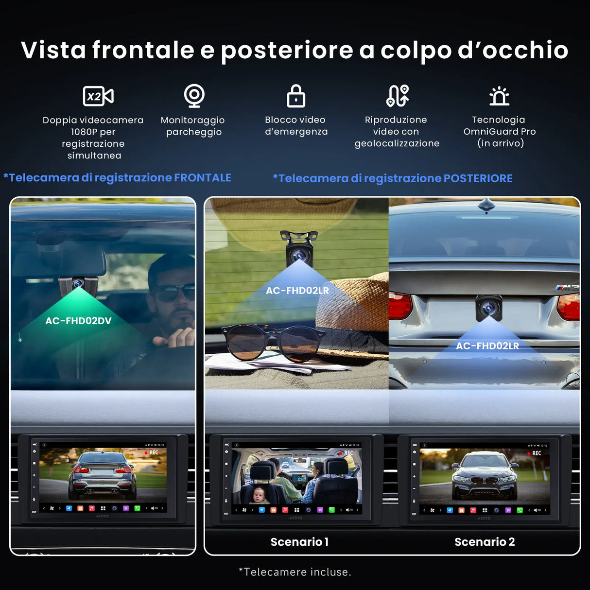 ATOTO X10G2B7E-R3 Autoradio Android 2 DIN 7" QLED – CarPlay e Android Auto Wireless, 4G LTE, Assistente Vocale AI