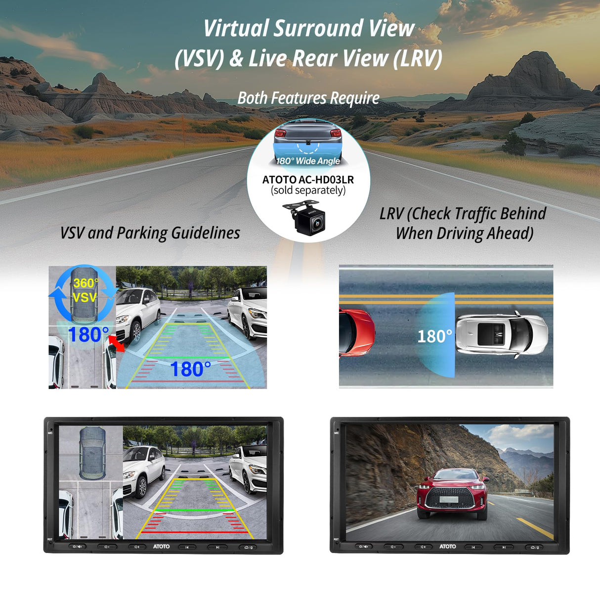 ATOTO S8G2A74MS 7" Double Din Car Stereo, Wireless Android Auto & CarPlay, QLED Display, Dual Bluetooth, ChatGPT AI, Split-Screen, SCVC, Plug and Play, 4G+32G