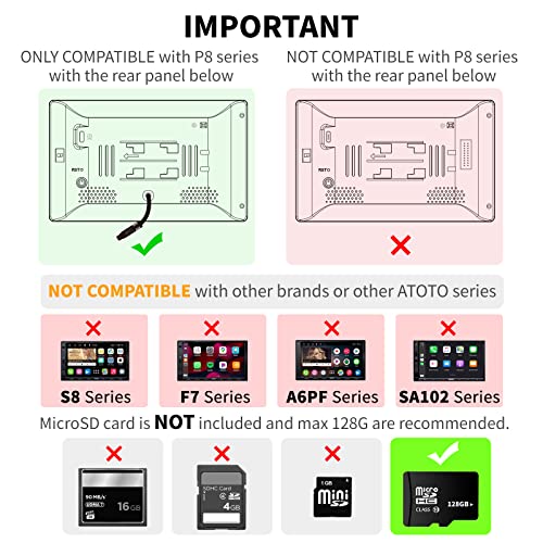 ATOTO AC-FCR01W 1080P Front Camera with 150° Wide Angle, Strong Light Suppression, Built-in G-Sensor – Compatible with ATOTO P8 Series Only
