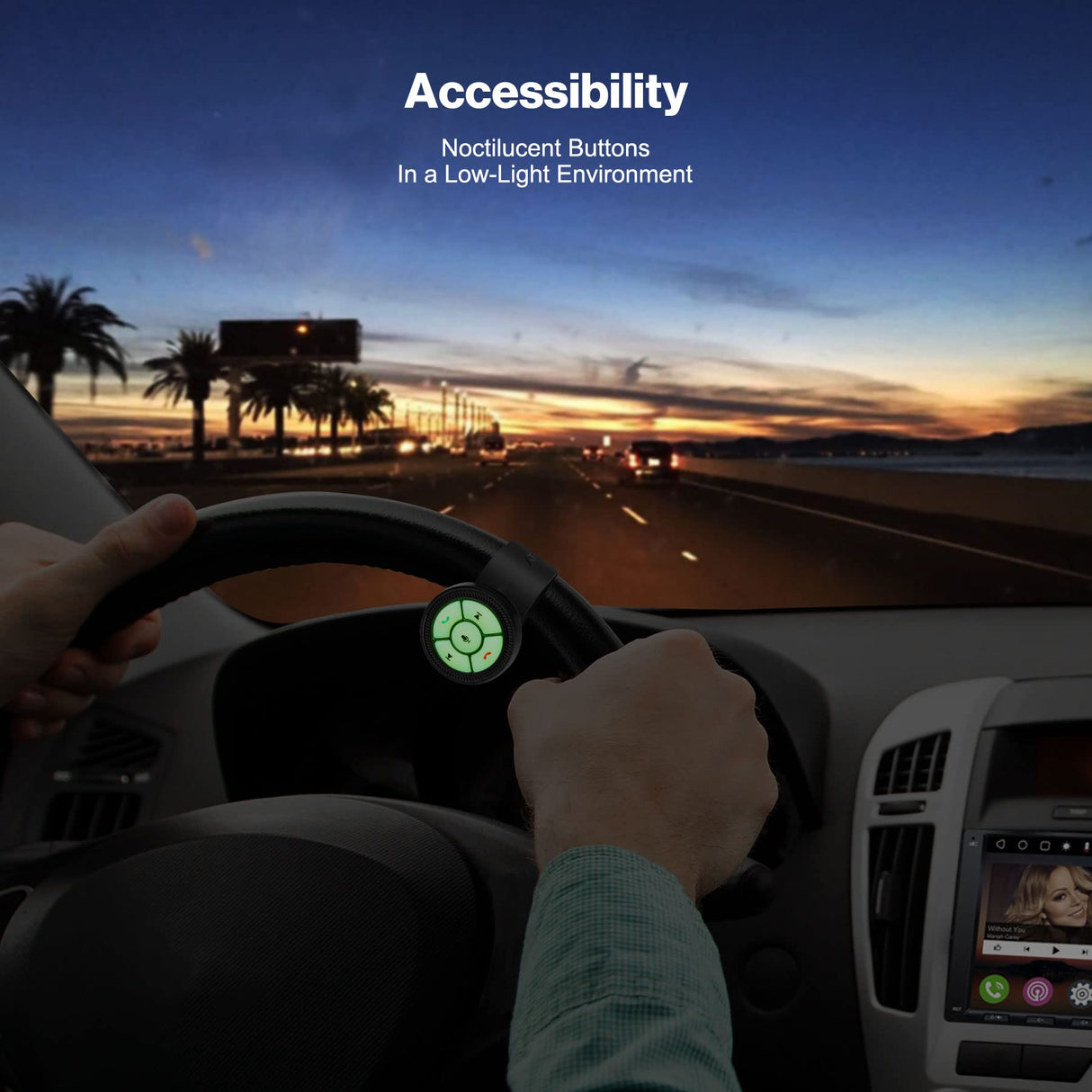 ATOTO AC-44F8 Watchband Style Wireless Remote Control, Luminous Buttons, Key Mapping, Universal for ATOTO & Other Car Stereos, Substitute for Steering Wheel Controls