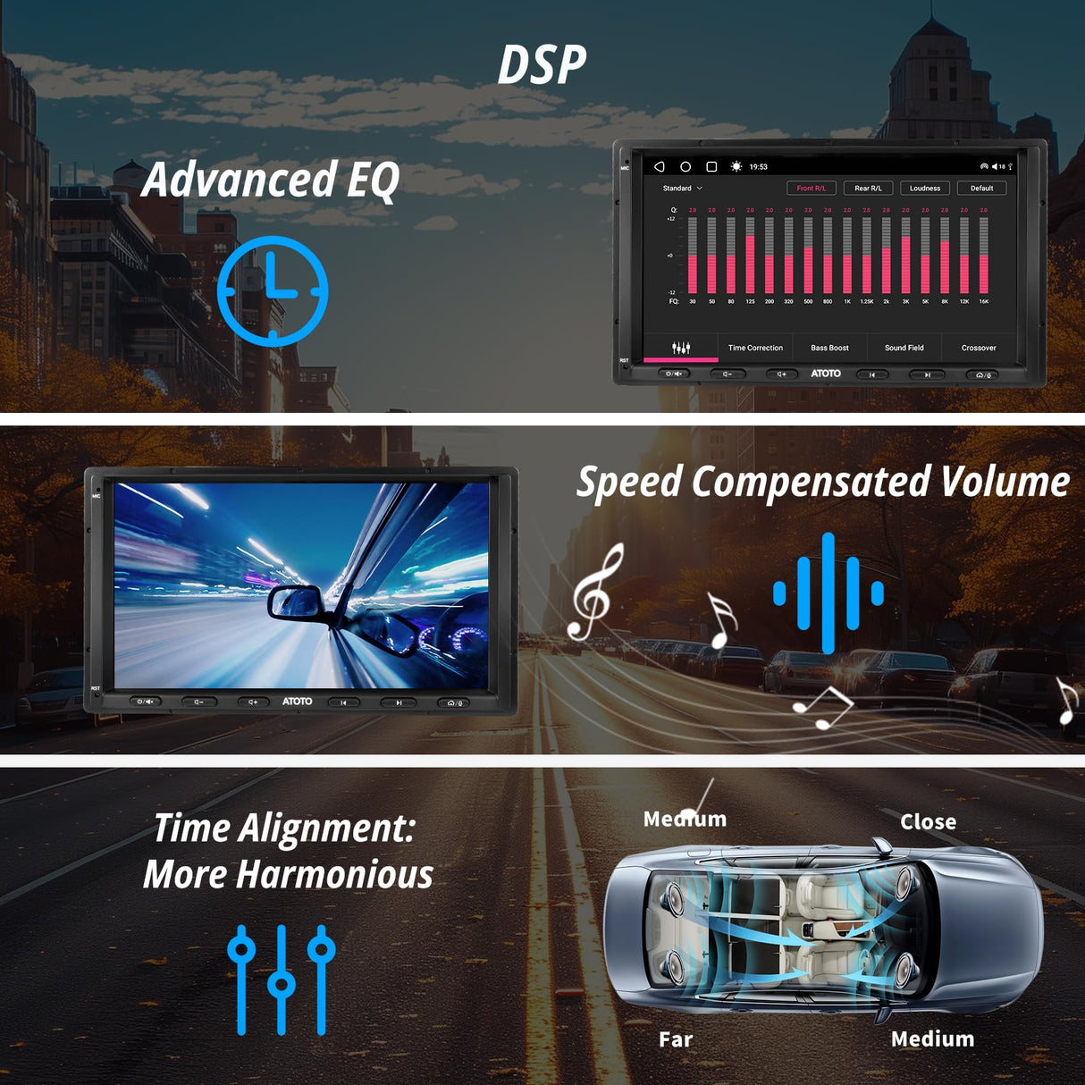 ATOTO S8G2A74MS 7" Double Din Car Stereo, Wireless Android Auto & CarPlay, QLED Display, Dual Bluetooth, ChatGPT AI, Split-Screen, SCVC, Plug and Play, 4G+32G