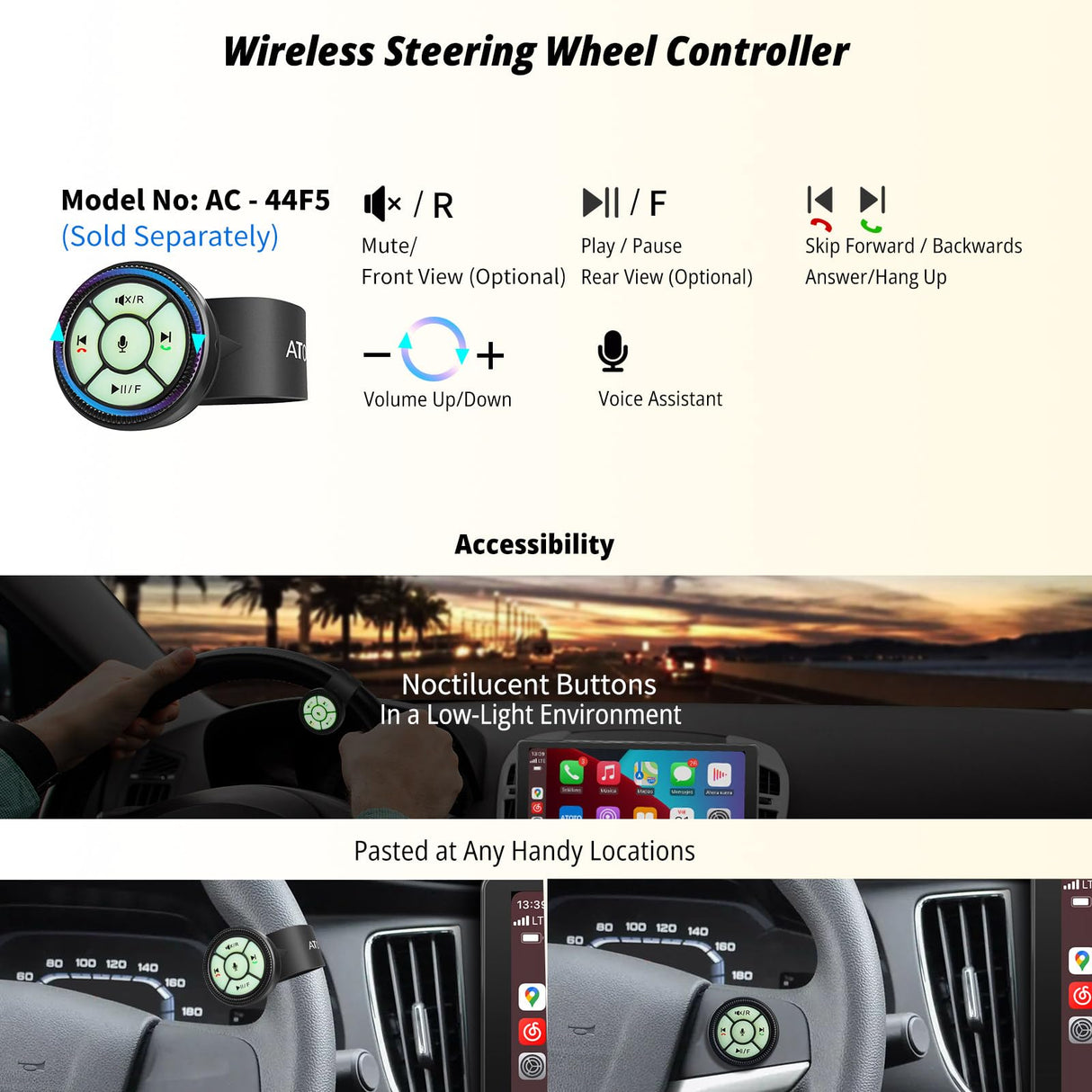 ATOTO F7G209WE 9" Double Din Car Stereo with Touchscreen, Wireless CarPlay & Android Auto, Bluetooth, FM/AM/RDS Radio, Phone Mirror Link, Voice Control, HD Rearview, GPS Navigation