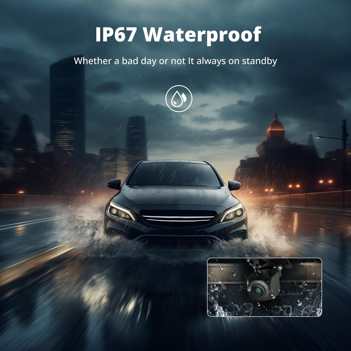 ATOTO AC-HD04LR 1080P Rückfahrkamera | HD Live-Rückansicht | 168° Weitwinkel | Nachtsicht & IP67 wasserdicht | 2-in-1-Installation | Exklusiv für ATOTO P5/P9 Serie