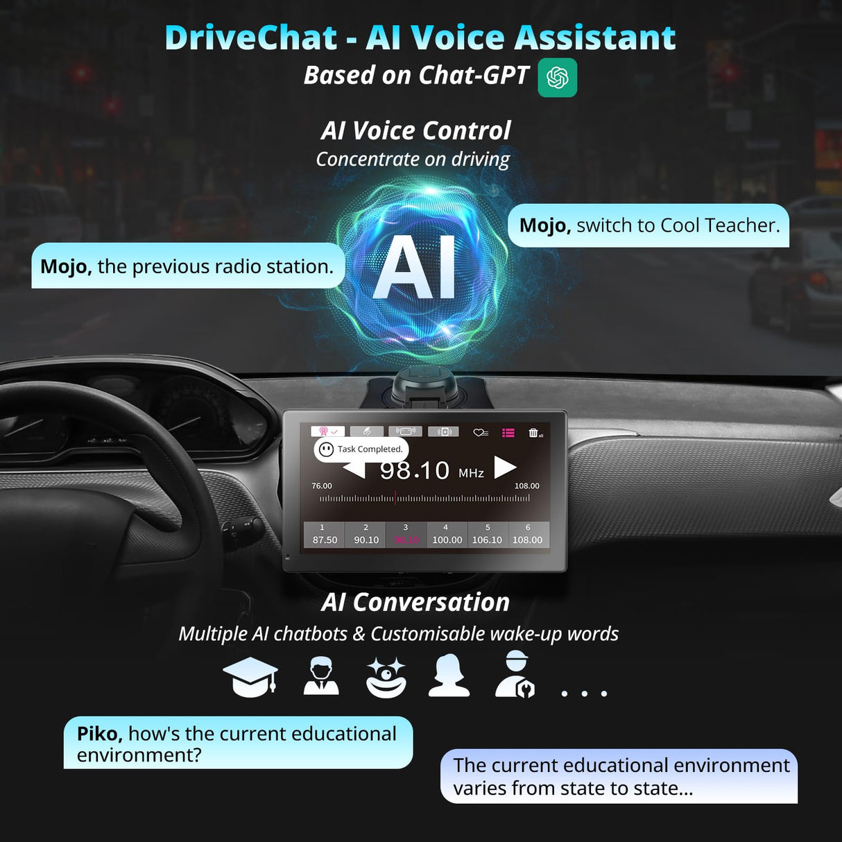 【RevcarX 】ATOTO P9 GPS per Auto con Telecamera Retromarcia 1080P, Autoradio Portatile 7" Schermo, CarPlay Wireless, Android Auto Wireless, Tracciamento GPS, 4G LTE, 4G+32G