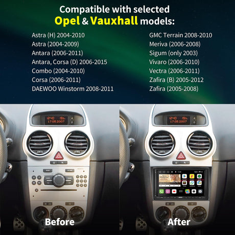 ATOTO S8OP07A4MS 2 DIN Autoradio für Opel Astra/Vivaro/Zafira/Combo, 7" Display mit kabellosem Carplay & Android Auto, GPS-Navigation, eingebautem 4G, Dual Bluetooth und 32GB Speicher