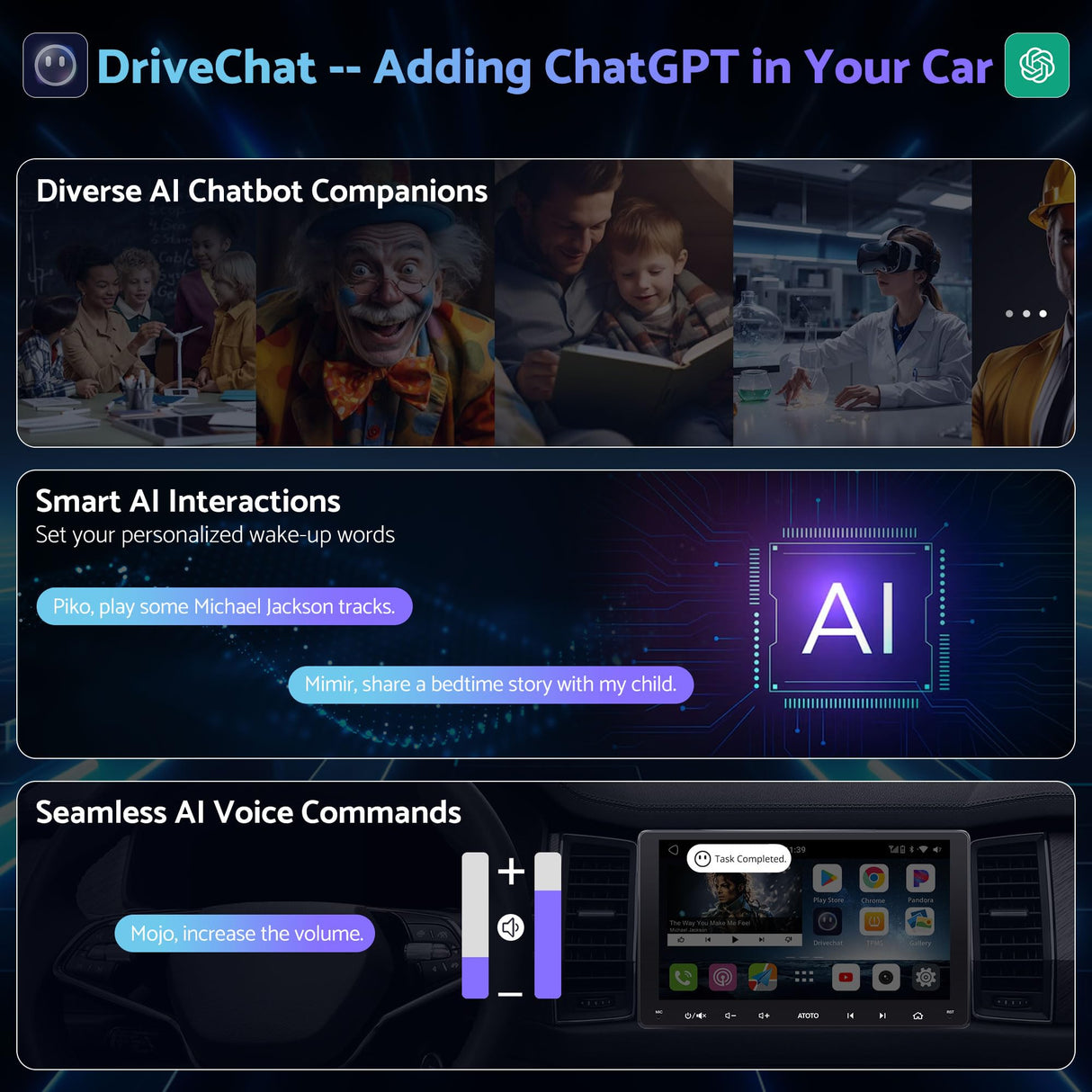 ATOTO S8G2094MS 8-Core 9" Android Double Din Car Stereo, QLED Touchscreen, Wireless CarPlay & Android Auto, Dual Bluetooth, GPS Tracking, SCVC,4G LTE/WiFi&BT&USB Tethering