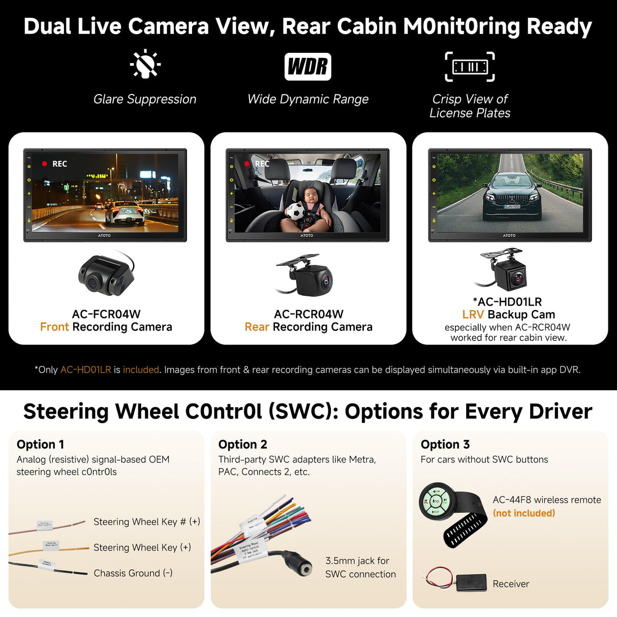 ATOTO S8 Ultra 7 tum Android Dubbel Din Instrumentbräda video, Trådlös CarPlay och Android Auto, Dubbel Bluetooth w/aptX HD, Gestoperation, VSV & LRV, Inbyggt 4G mobilmodem, 4G+64G, S8G2A78UL-A