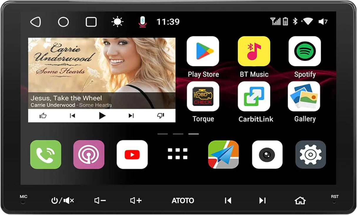 ATOTO S8G2099UN Autoradio 2 DIN 9" QLED, 6GB+128GB, 2 Bluetooth con aptX HD, CarPlay e Android Auto Senza Fili, 4G LTE Integrato, Assistente Vocale AI, Tracciamento GPS, LRV, GPS per Auto