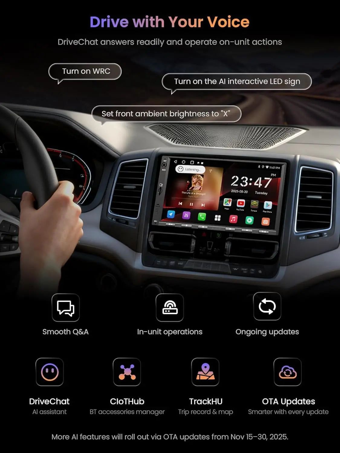 ATOTO A5LG2A7T 7" Double Din Car Stereo with Backup Camera, Android OS, IPS Touchscreen, Wireless CarPlay & Android Auto, WiFi/Bluetooth/USB Tethering, MirrorLink, 24-Band EQ DSP, 2G+32G, FM/RDS Radio