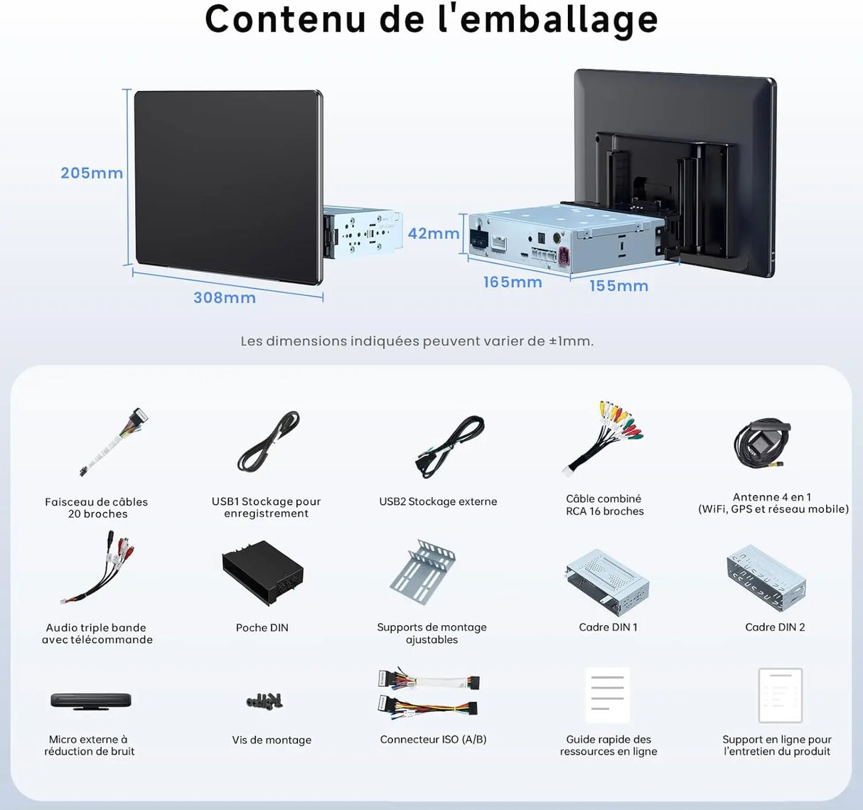 ATOTO 14.1" QLED X10G141E Autoradio Android avec GPS intégré, 1DIN & 2DIN, 8G+128G, Écran Flexview, Audio 7.1.2 CH, 4G LTE, EQ 36B, CarPlay & Android Auto sans Fil, HDMI IN