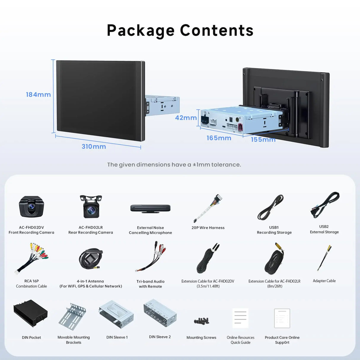 ATOTO X10G125E-R3 12.5" Bluetooth Car Radio with Dual Recording Cams, Single Din & Double Din, QLED Android Stereo 8G+128G, Floating Screen, 7.1.2CH Audio, 4G LTE, Wireless CarPlay & Android Auto