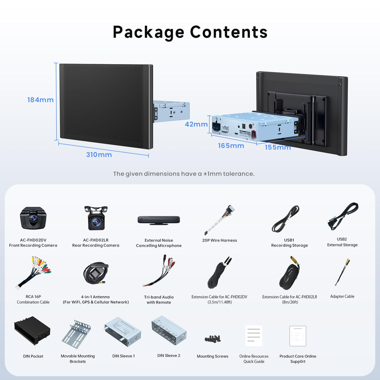 ATOTO X10G125E-R3 12.5" Bluetooth Car Radio with Dual Recording Cams, Single Din & Double Din, QLED Android Stereo 8G+128G, Floating Screen, 7.1.2CH Audio, 4G LTE, Wireless CarPlay & Android Auto