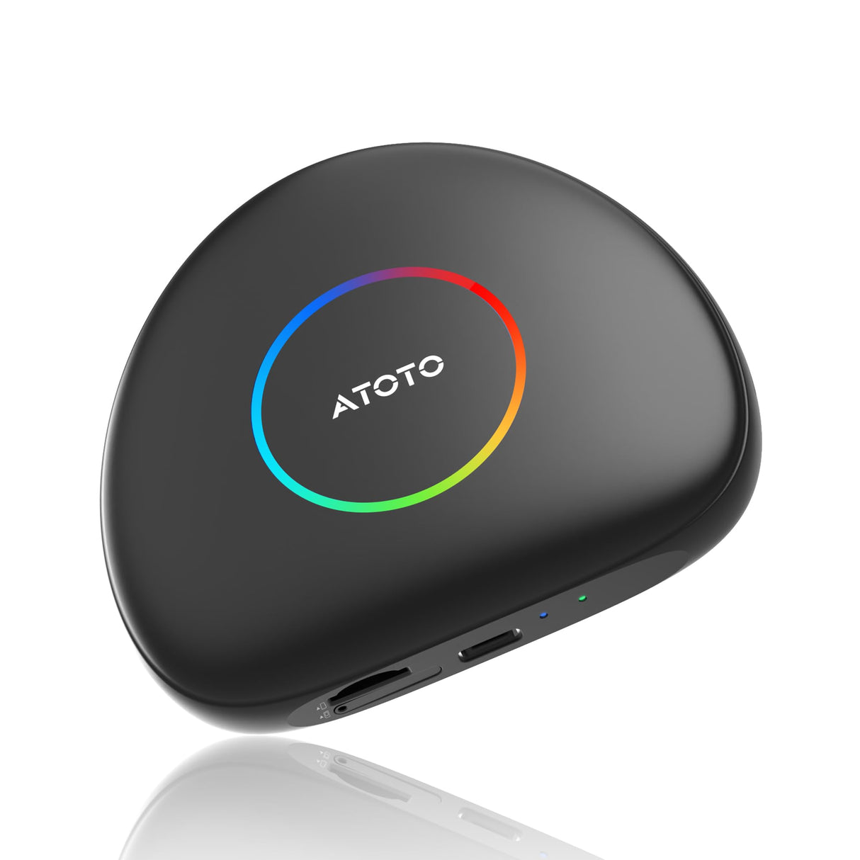 ATOTO CB6C Kabelloser CarPlay-Adapter Android 13 KI-Box, 4G LTE, 4 GB + 64 GB, TrackHU GPS & DriveChat KI, Dualband-WLAN, BT 5.0, Plug & Play-Smart-Box