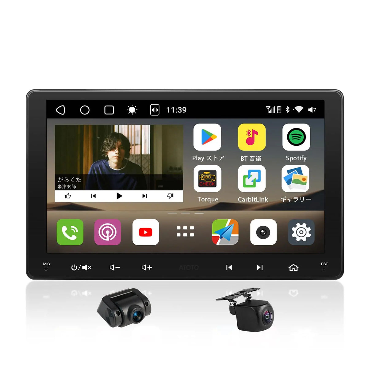 atoto インダッシュ s8 ms 9インチ カメラ前後付 ATOTO S8MS 9型 2Din Androidディスプレイオーディオ AHD前後カメラ