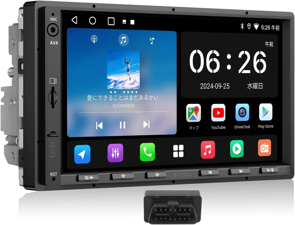 ATOTO A5L 7インチ 2Dinディスプレイオーディオ CarPlay対応 OBD2内蔵
