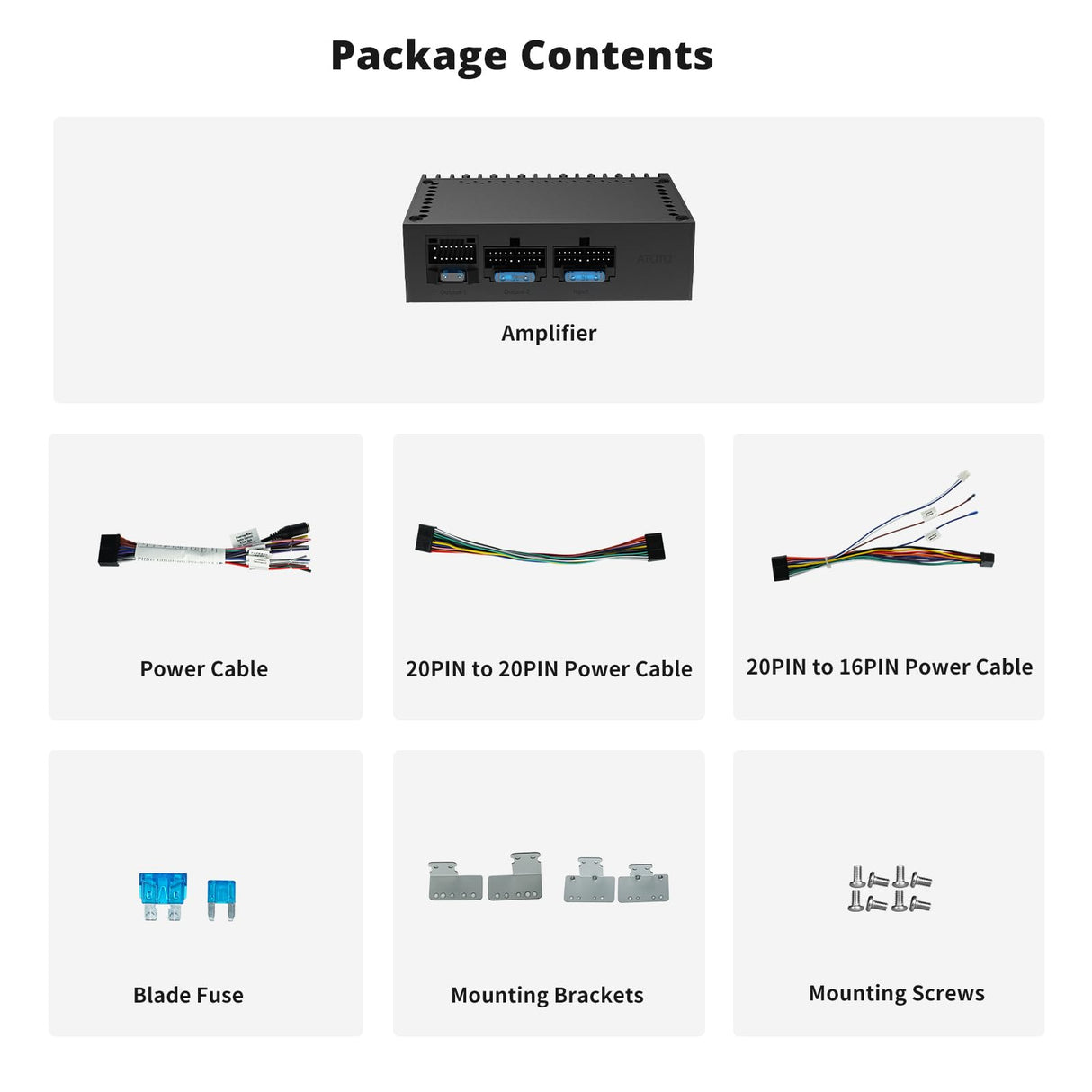 ATOTO CA-AEC122D Amplificatore Auto Classe D 2 Canali, Ingresso 7-30V, 2/4 Ohm Stabile, SNR 108dB, Bassa Distorsione – Solo per Autoradio ATOTO Selezionati