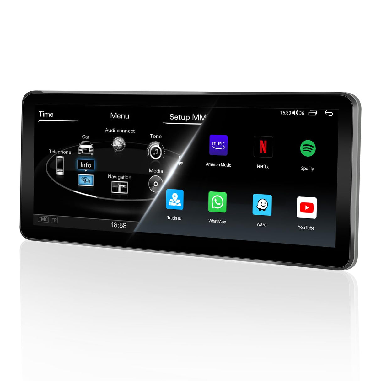 ATOTO S8ADQ54YL12A8PN 12,3" Autoradio compatibile con Audi Q5 B8/B8.5 2009-2016 Multimedia Radio, display Bluetooth CarPlay e Android Auto, 2 Bluetooth, 4G LTE, Navigatore Auto AI, mantiene tutte le funzionalità originali