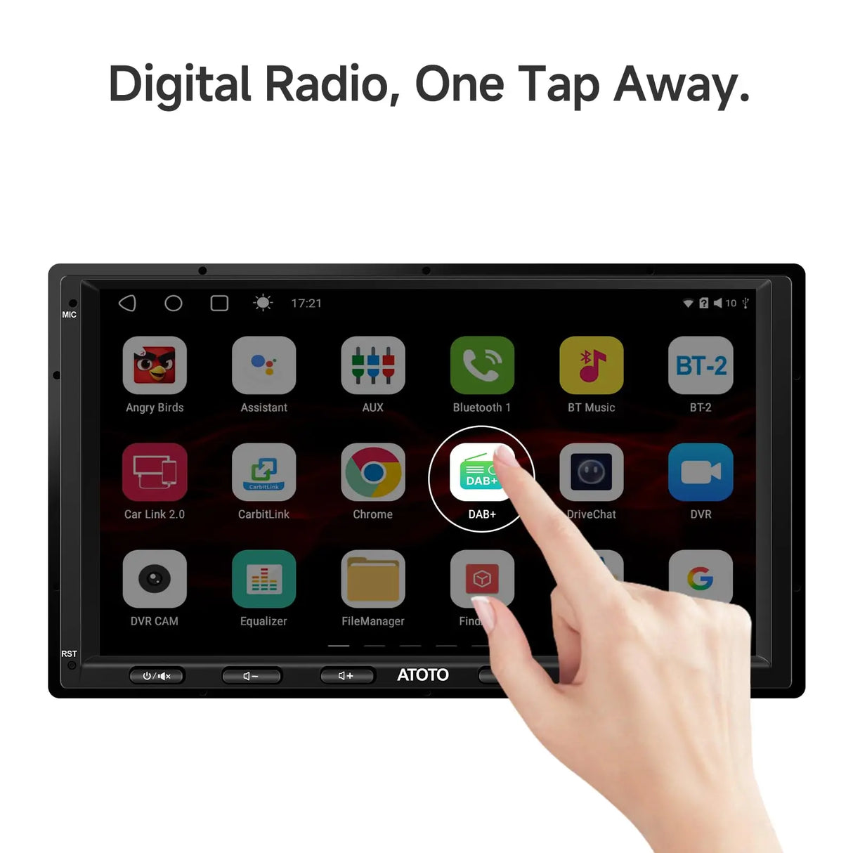 ATOTO AC-4475 USB DAB+ Digital Radio Receiver Dongle – Compatible with ATOTO A5, A6, and S8 Series Android Car Stereos