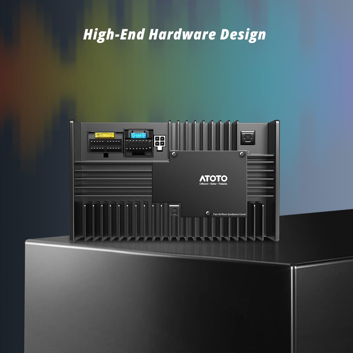 ATOTO CA-AEC02 Car Amplifier, 4-Channel, 392W Max, 4 Ohm, Class A/B, Built-in Line-Out Converters, High Sound Quality, Car Audio Amplifiers