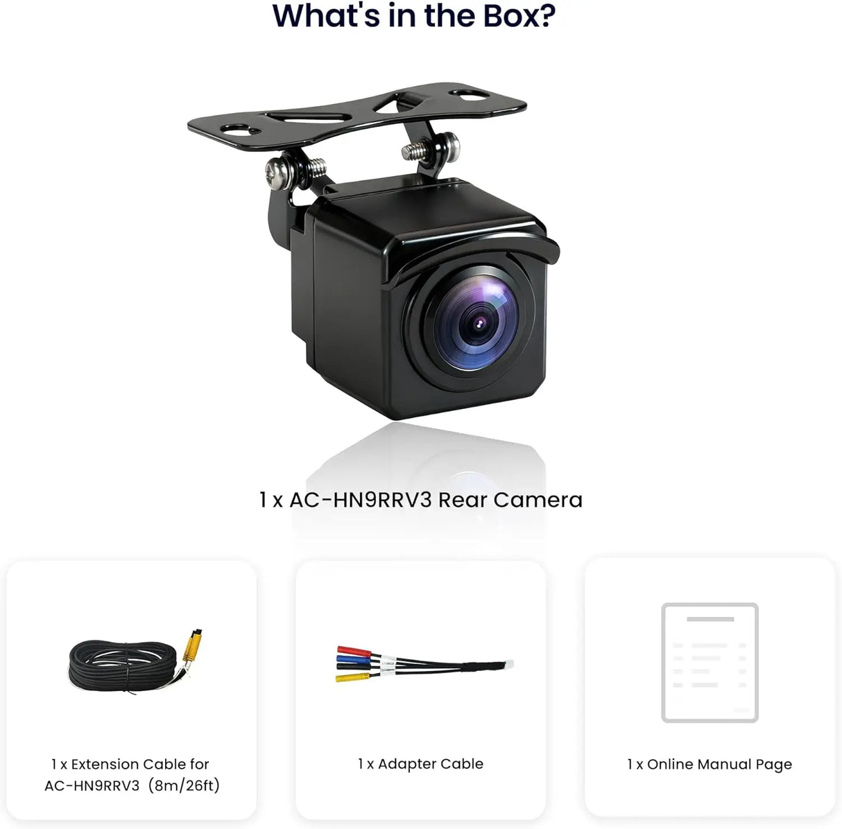 ATOTO AC-HN9RRV3 AHD 1080p Backup Camera, 30fps, 134° Wide-Angle, Starlight Night Vision, IP67 Waterproof, G-Sensor, Parking Mode, Loop Recording – Only for V10 Series