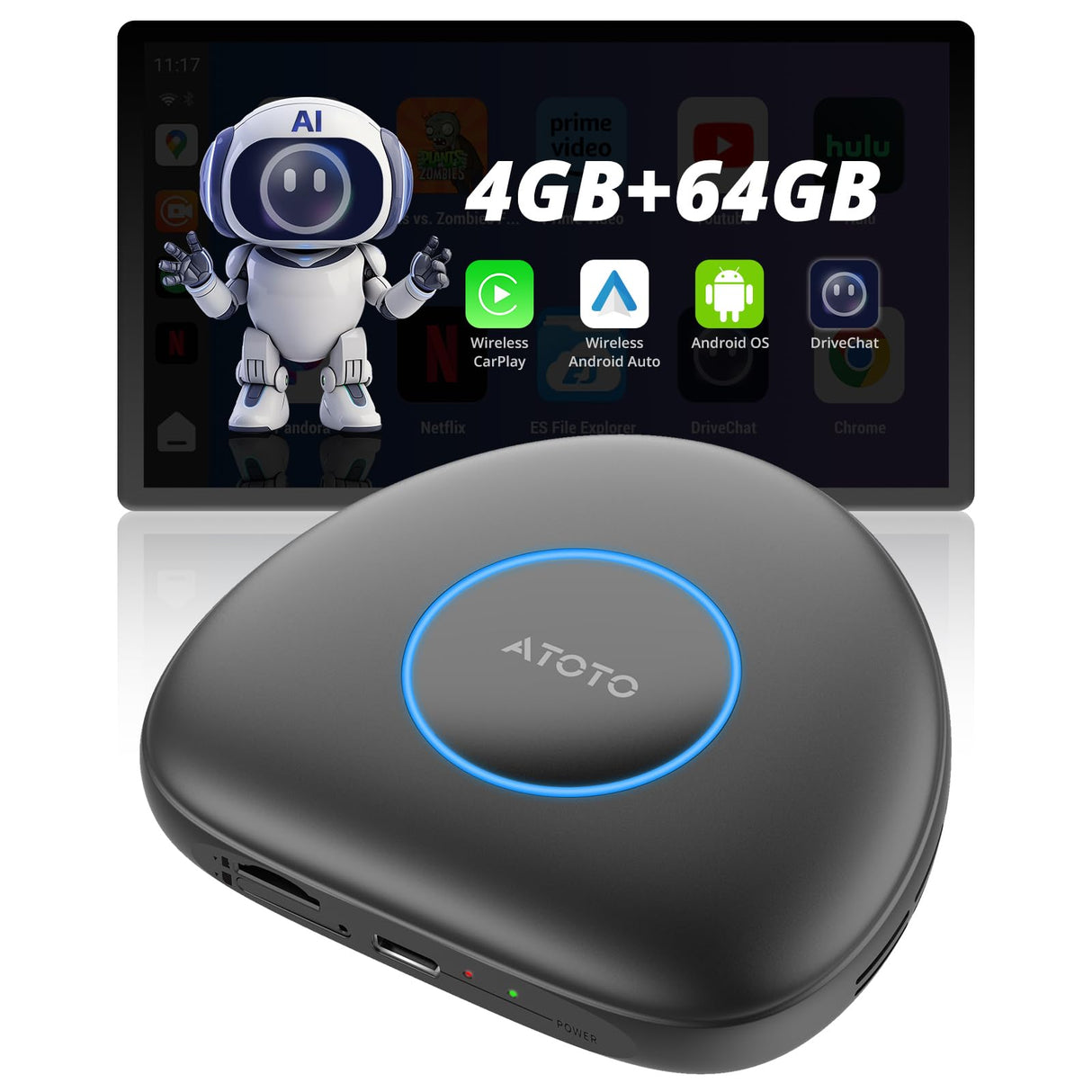 atoto cb6 ワイヤレスCarPlay&Android Autoアダプター