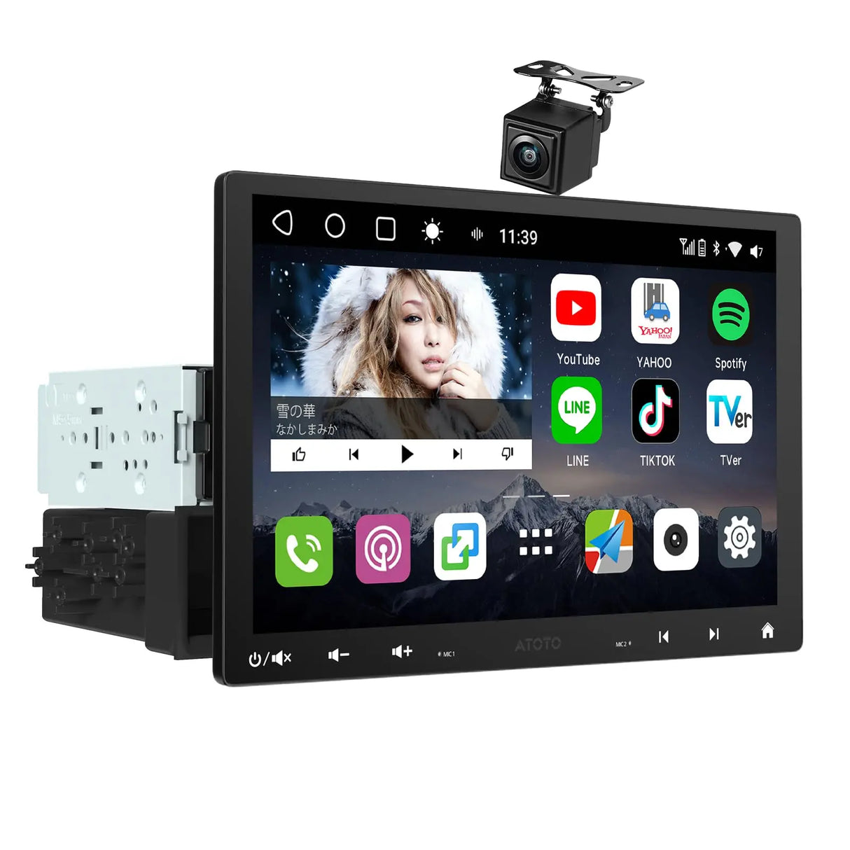 ATOTO S8G1104MS 10.1インチ 1 DIN/2 DIN ディスプレイオーディオ – バックカメラ付き、4G+32G、4G LTE、フローティングナビ、ワイヤレスCarPlay & Android Auto、ChatGPT AI音声コントロール