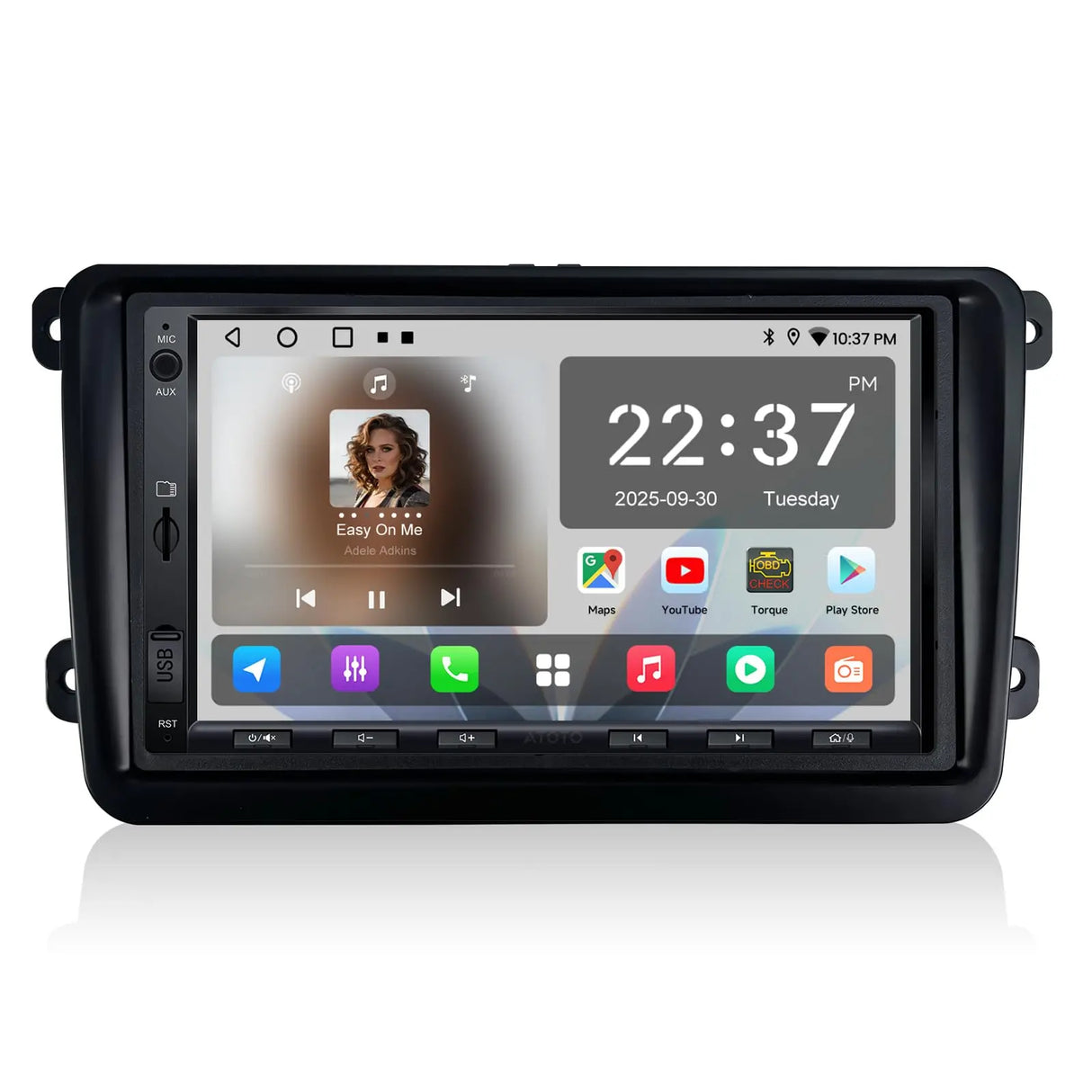 ATOTO A5LVWA7T 7" 2 DIN Autoradio Android mit Navi, kompatibel mit VW/Golf/Polo/Tiguan, Wireless CarPlay & Android Auto, WiFi/BT/USB, 2G+32G, MirrorLink, DSP, FM/AUX/TF