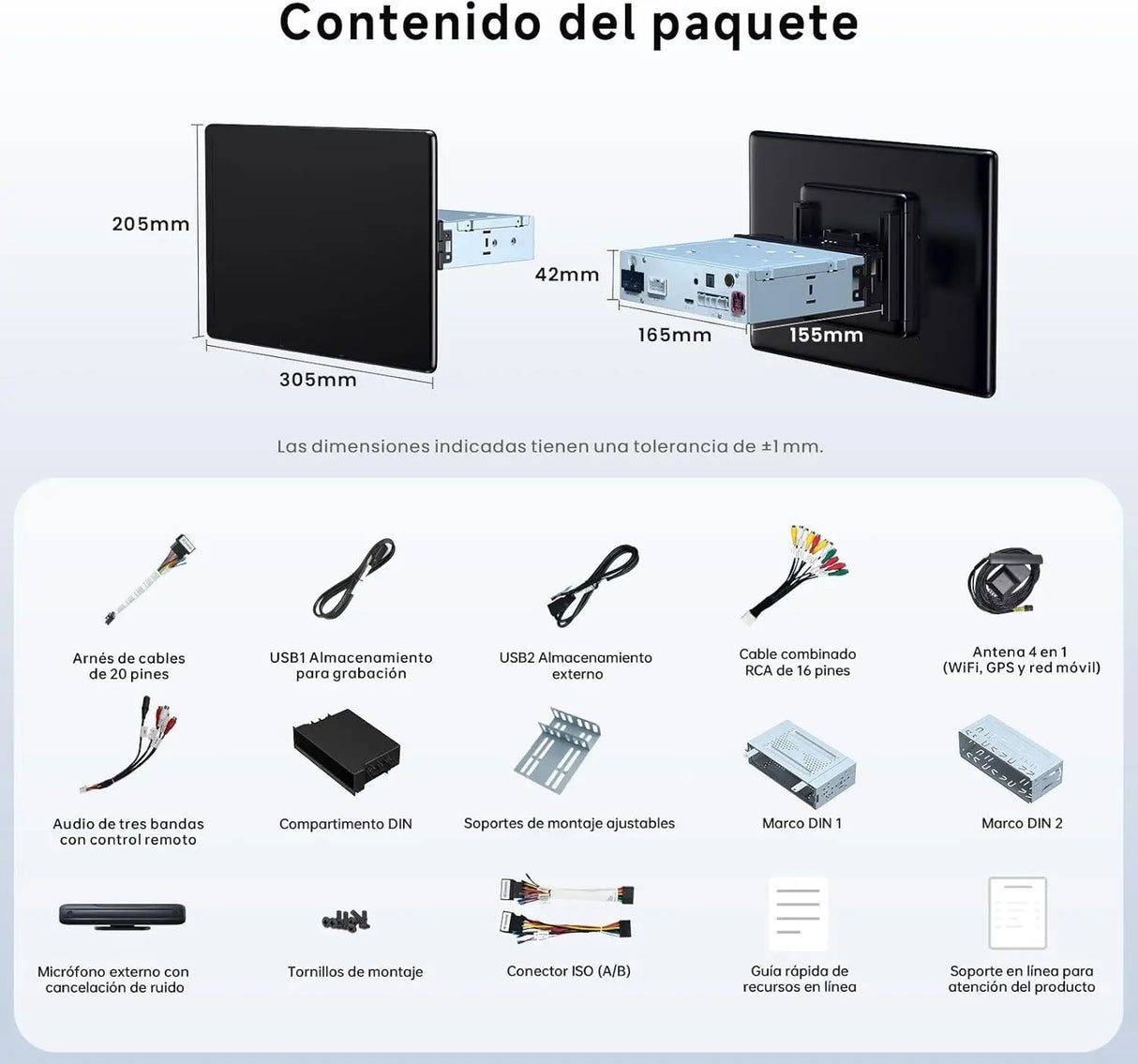 ATOTO X10G129E 12,9" Radio 1 DIN con Pantalla Flotante QLED, 8+128GB, 4G LTE, CarPlay y Android Auto Inalámbricos, Doble Teléfono, Doble Bluetooth, 36B-EQ, SCVC y Asistente de Voz AI