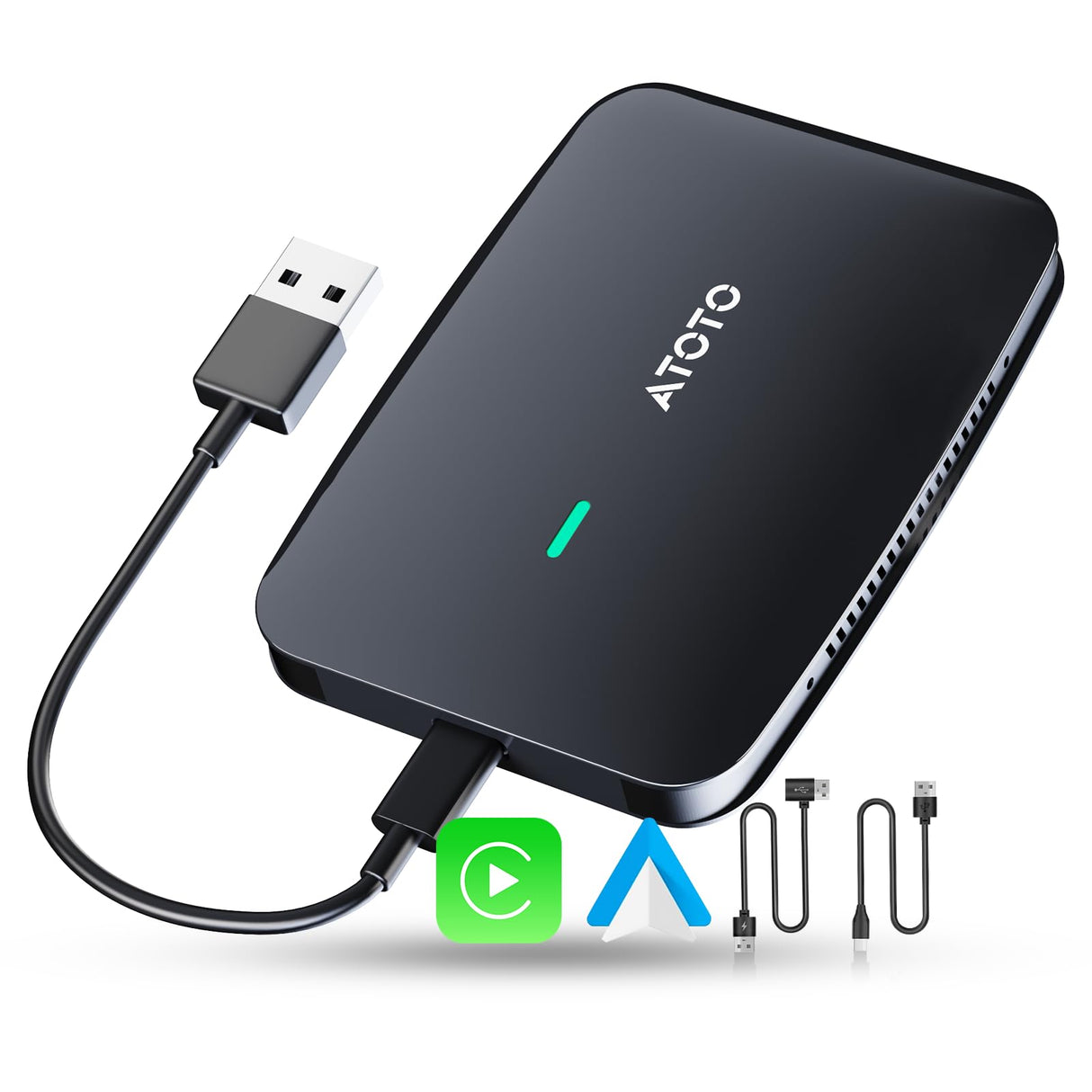 ATOTO DriveChat CB4A 互換シリアル:CarPlay/Android Auto対応 Ai Box、YouTube/Netflix利用可能、Androidアプリ内蔵、車載アシスタントサポート