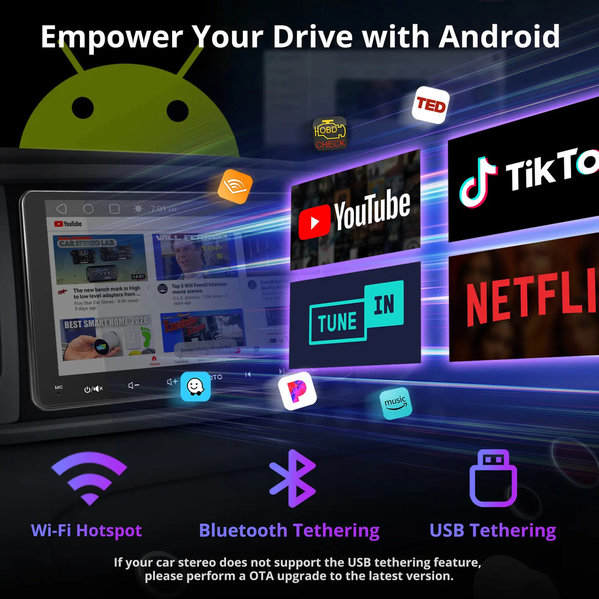 ATOTO 9in 2Din Android Car Radio Stereo Wireless Android Auto & CarPlay,Blutooth