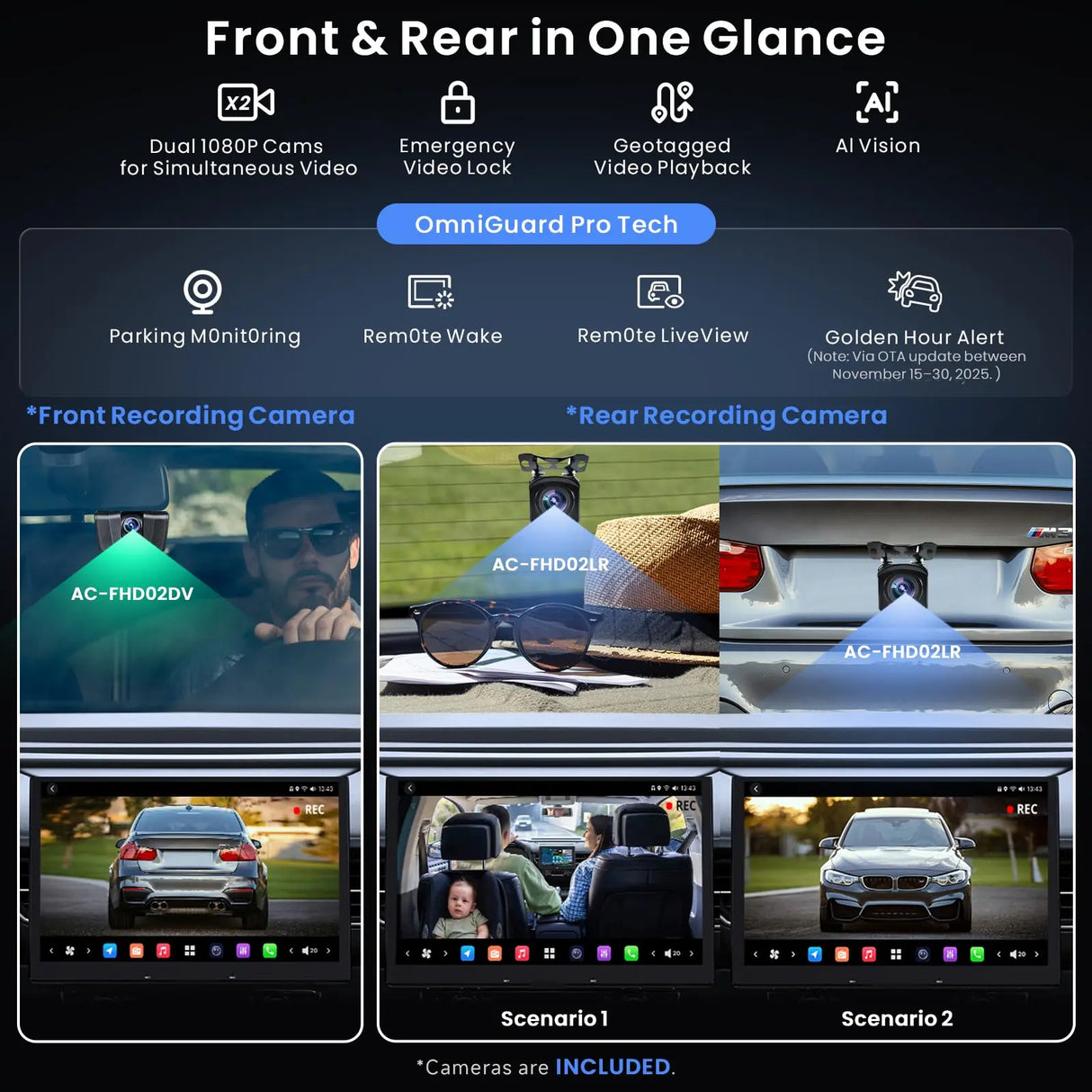 ATOTO X10G129E 12.95" Android Single Din Car Stereo with Wireless CarPlay/Android Auto, 1080P Dual Dash Cam, HDMI-in TV/Game, SPDIF DSP DAC AMP RCA SUB, 8+128G, 4G WiFi Bluetooth GPS OTA AI