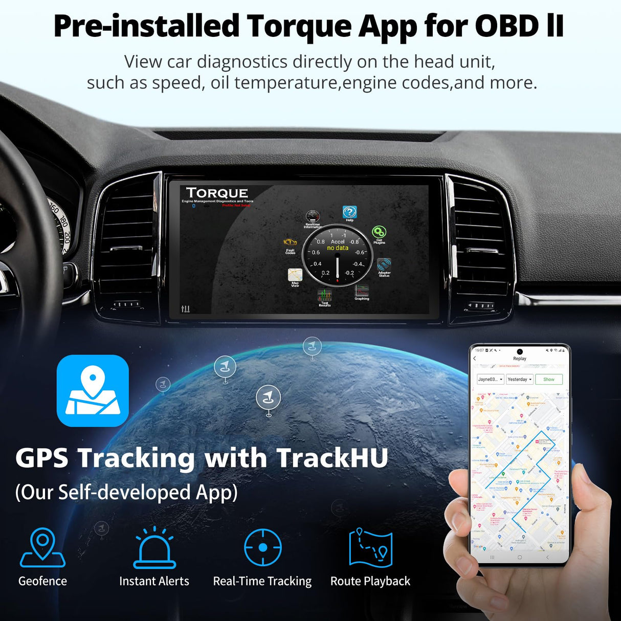 ATOTO AD6 Wired to Wireless CarPlay/Android Auto Adapter with AI Voice, OBD Support, GPS Tracking, 4GB+64GB Storage, Bluetooth