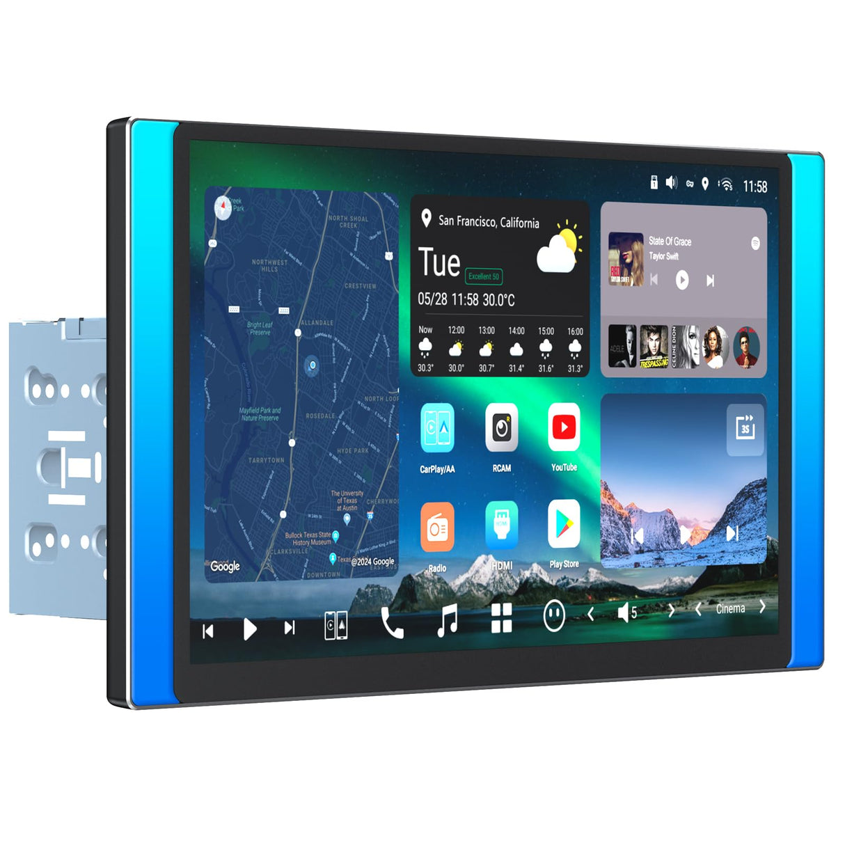 ATOTO X10G225E 12.5" QLED Android Head Unit 2 Din Car Stereo 8+128G Wireless CarPlay & Android Auto 4G LTE AI Voice Assistant GPS Tracking Dual Mic & Bluetooth HDMI Input