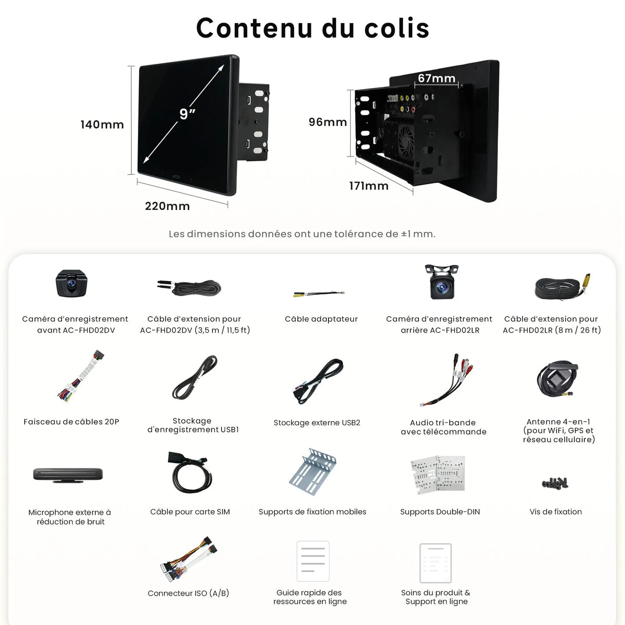 ATOTO X10G209E Autoradio Double Din 9 Pulgadas X10 – Entrada Cámara Delante y Detrás 1080P, Pantalla Táctil QLED, 8GB+128GB, CarPlay Inalámbrico, Android Auto, 4G LTE, Wi-Fi, Bluetooth, DSP, AMP, Subwoofer, GPS