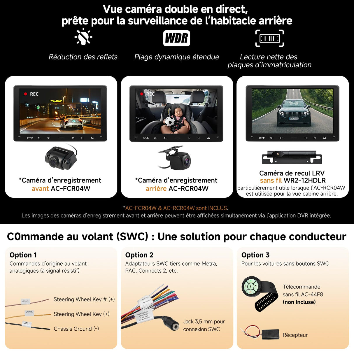 ATOTO S8G2099UN 9" Double Din Android Autoradio avec Caméras Avant et de Recul 1080P, CarPlay/Android Auto sans Fil, Écran QLED, 4G, Wi-Fi, Bluetooth, USB, GPS & AI