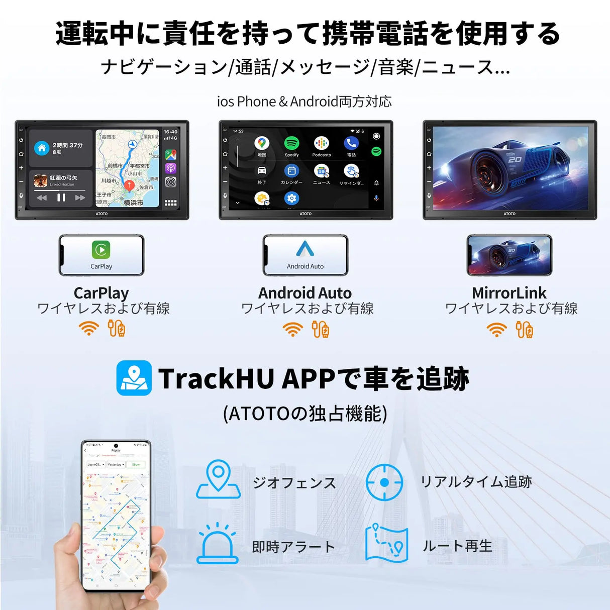 A6G2B7PF-2024 7インチ 2DIN Android カーナビ ディスプレイオーディオ