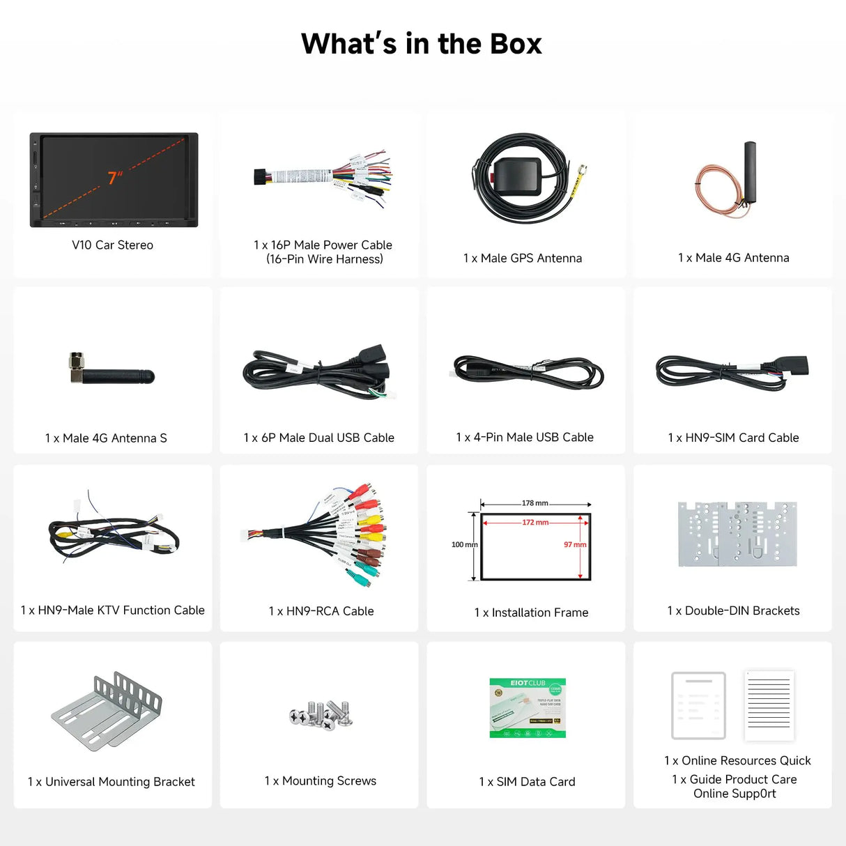 ATOTO V10G2D7OC 7" Double Din Android Car Stereo, Karaoke In-Car Mode, 4-Camera Simultaneous Recording, 4G LTE, aptX HD Bluetooth, DSP 4V RCA Pre-Out, Subwoofer L/R Output, Dual Microphone