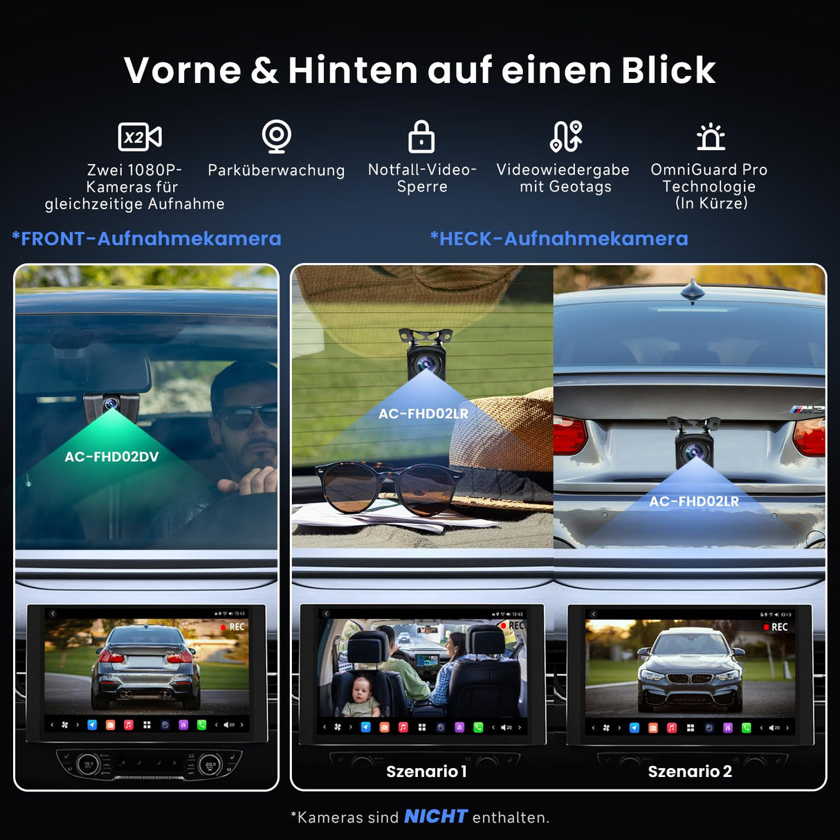 ATOTO X10G225E 12.5" QLED Android Doppel Din Radio, 8G+128G, 4G LTE, KI-Sprachassistent, Kabelloses CarPlay & Android Auto, Duales Mikrofon & BT, LRV, 36B-EQ, HDMI-Eingang