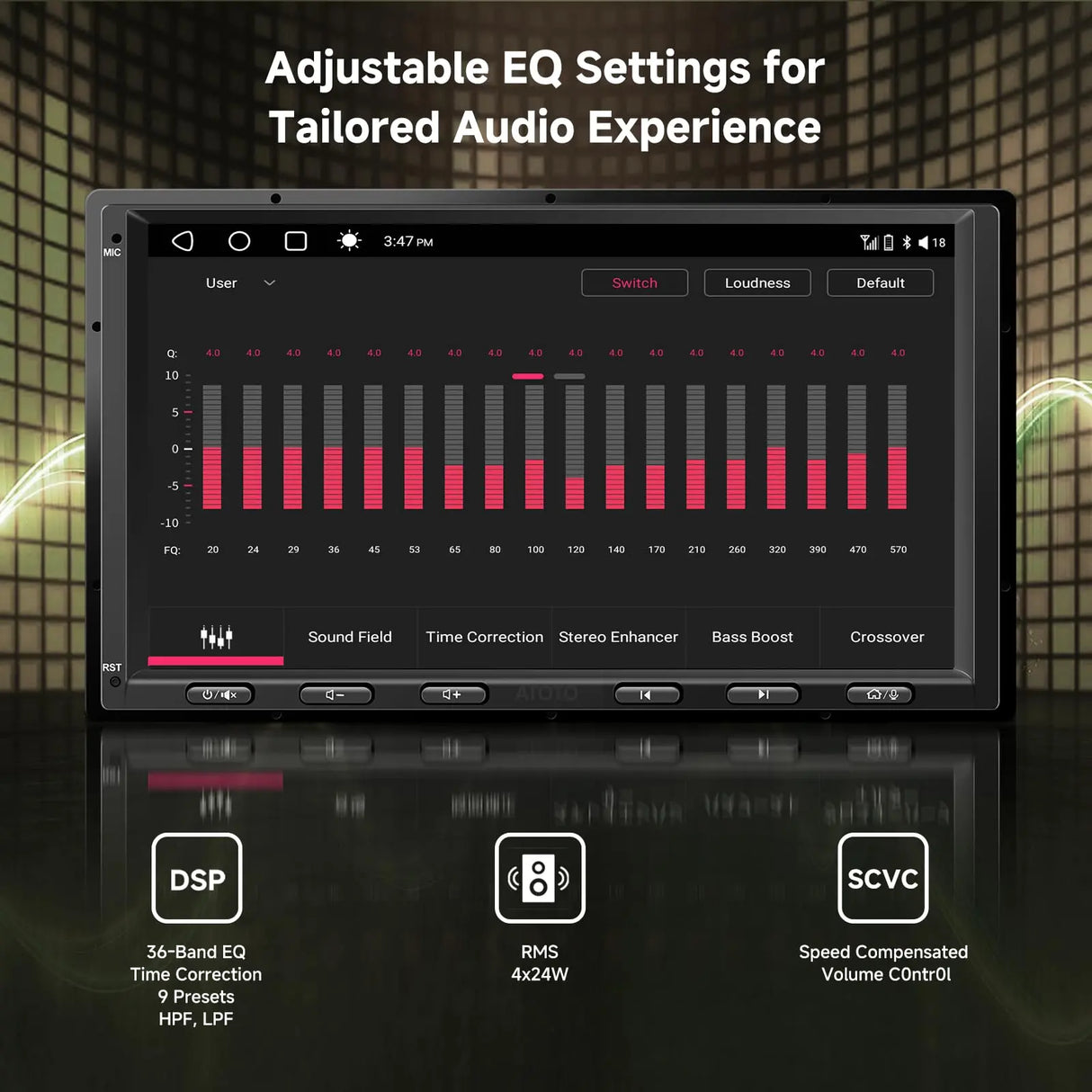 ATOTO S8G2A74MS 7" QLED Double Din Android Car Stereo & 1080P Front Camera, 4G+32G, Smart AI Chat, Wireless CarPlay & Android Auto, Dash Cam, Built-in 4G, Dual Bluetooth, WiFi/USB