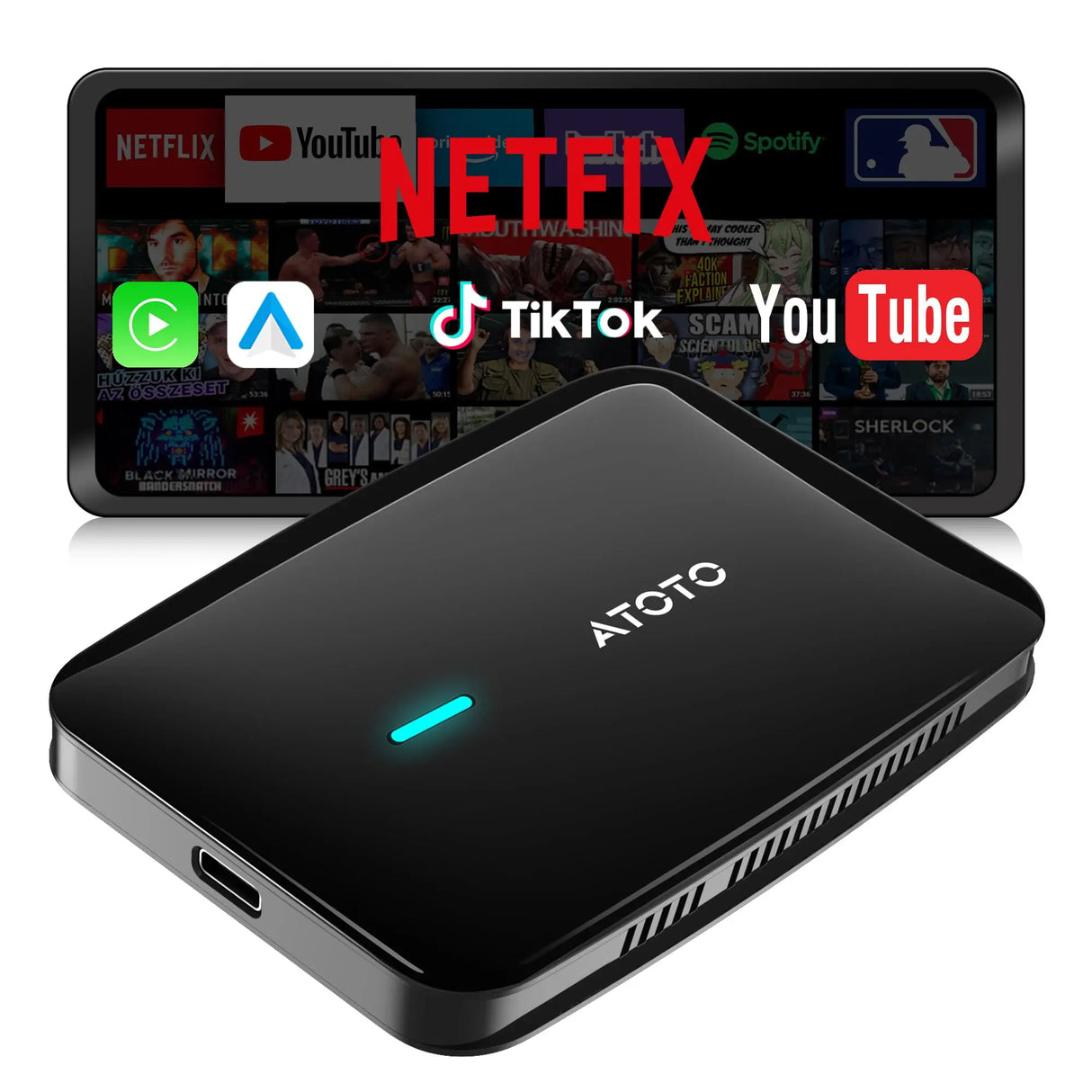 CB4A Adaptador inalámbrico CarPlay, 2 GB + 16 GB Magic Box