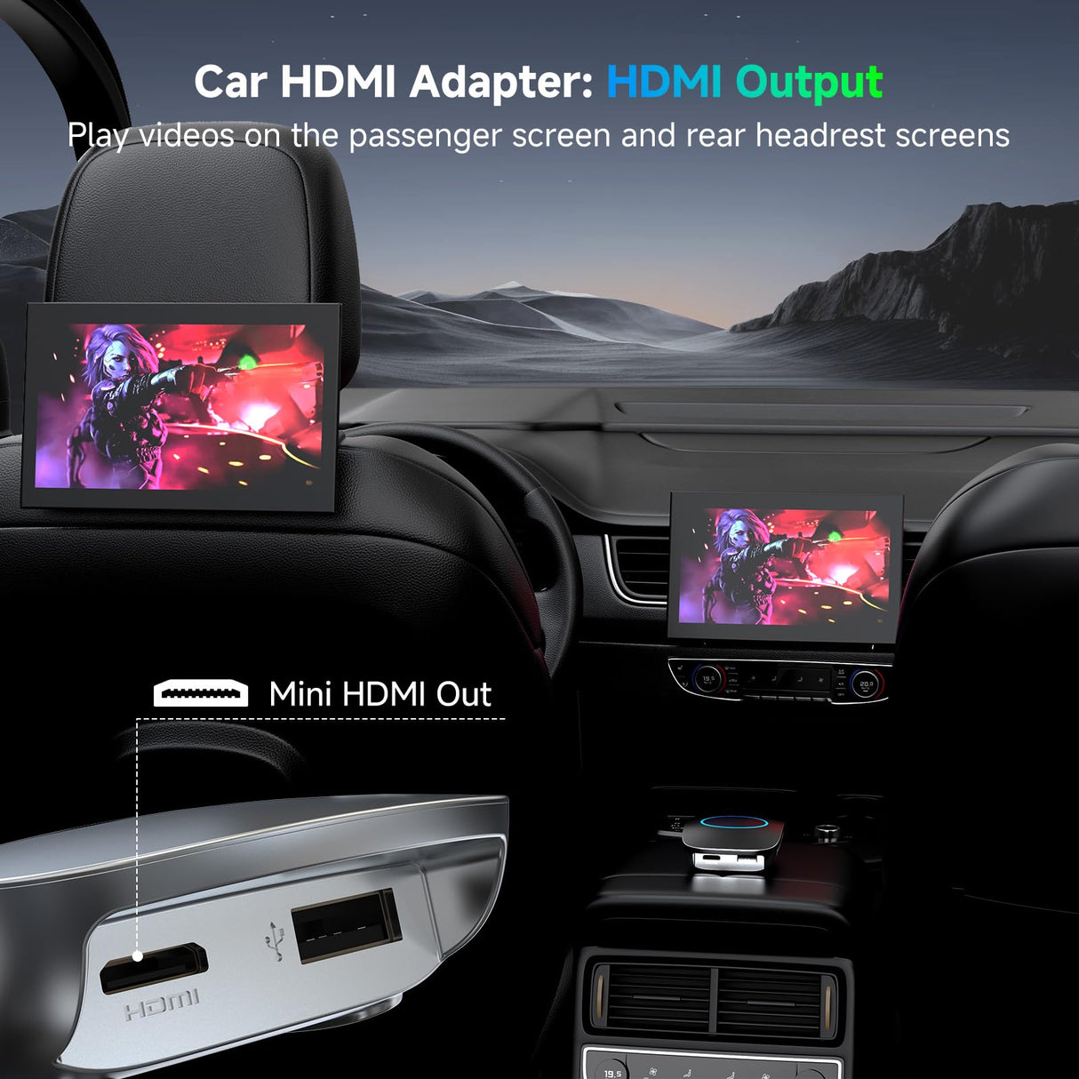 ATOTO CB4DT Wireless CarPlay Adapter, AI Box Android Auto 5-in-1 Video Box with YouTube, HDMI Output, Dual Bluetooth/WiFi, 4GB+32GB (Up to 256GB), DriveChat, Plug & Play, Stable Low-Latency Connection