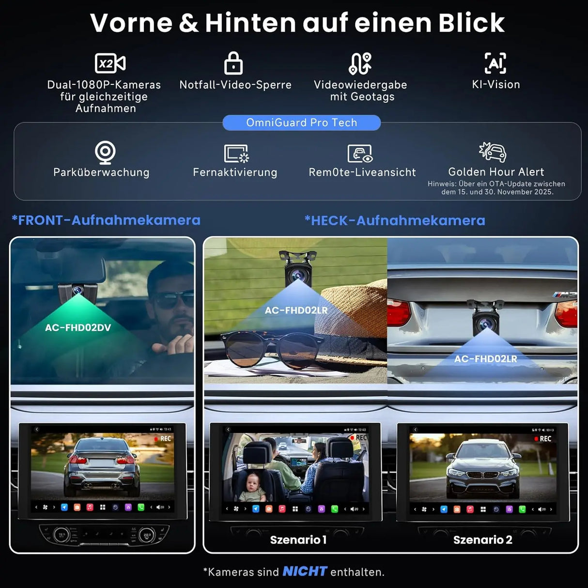 ATOTO X10G225E 12.5" QLED Android Doppel Din Radio, 8G+128G, 4G LTE, KI-Sprachassistent, Kabelloses CarPlay & Android Auto, Duales Mikrofon & BT, LRV, 36B-EQ, HDMI-Eingang